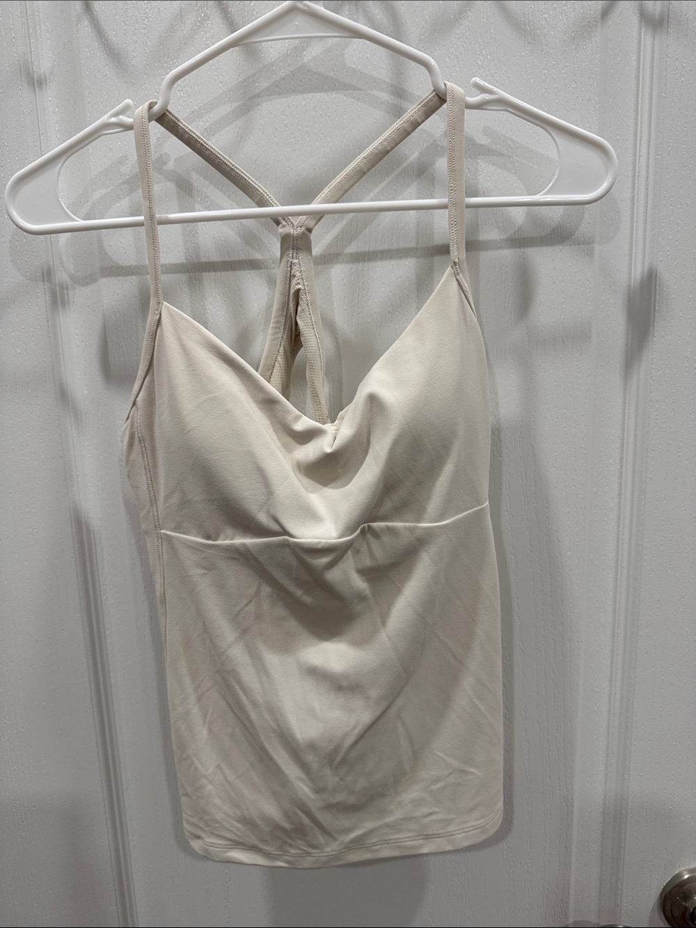 Athleta Cream Cowl Neck Slip Tank